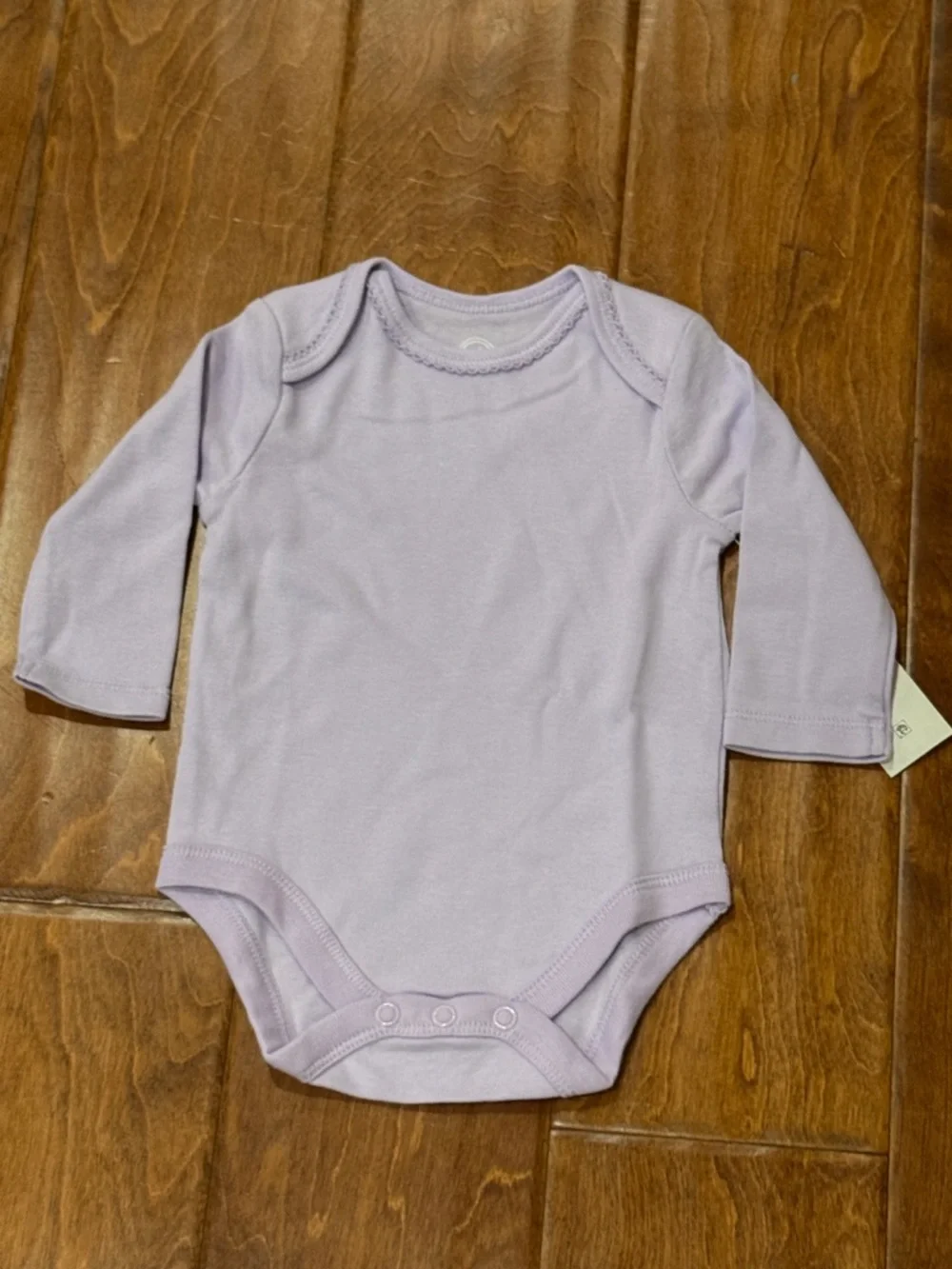 NWT size 0-3 Months Wonder Nation Long-Sleeve Lavender One-Piece Bodysuit